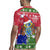 Gambia Christmas Rugby Jersey with Santa Hippo National Coat of Arms Snowflakes and Festive Holiday - Wonder Print Shop