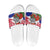 Gambia Christmas Slide Sandals with Santa Hippo National Coat of Arms Snowflakes and Festive Holiday - Wonder Print Shop