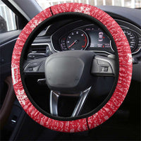 Gambia Christmas Steering Wheel Cover with Santa Hippo National Coat of Arms Snowflakes and Festive Holiday - Wonder Print Shop