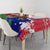 Gambia Christmas Tablecloth with Santa Hippo National Coat of Arms Snowflakes and Festive Holiday - Wonder Print Shop