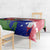 Gambia Christmas Tablecloth with Santa Hippo National Coat of Arms Snowflakes and Festive Holiday - Wonder Print Shop