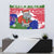 Gambia Christmas Tapestry with Santa Hippo National Coat of Arms Snowflakes and Festive Holiday - Wonder Print Shop