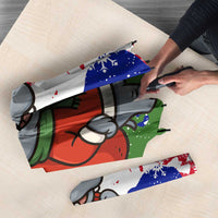 Gambia Christmas Umbrella with Santa Hippo National Coat of Arms Snowflakes and Festive Holiday - Wonder Print Shop