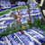 Gambia Christmas Back Car Seat Cover with Santa Birds Gift Boxes Forest Scene and Snowflake Pattern Design - Wonder Print Shop