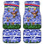 Gambia Christmas Car Mats with Santa Birds Gift Boxes Forest Scene and Snowflake Pattern Design - Wonder Print Shop