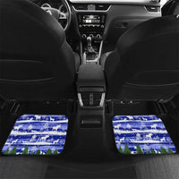 Gambia Christmas Car Mats with Santa Birds Gift Boxes Forest Scene and Snowflake Pattern Design - Wonder Print Shop