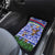 Gambia Christmas Car Mats with Santa Birds Gift Boxes Forest Scene and Snowflake Pattern Design - Wonder Print Shop