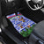 Gambia Christmas Car Mats with Santa Birds Gift Boxes Forest Scene and Snowflake Pattern Design - Wonder Print Shop