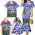 Gambia Christmas Family Matching Mermaid Dress and Hawaiian Shirt with Santa Birds Gift Boxes Forest Scene and Snowflake Pattern Design - Wonder Print Shop