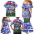 Gambia Christmas Family Matching Mermaid Dress and Hawaiian Shirt with Santa Birds Gift Boxes Forest Scene and Snowflake Pattern Design - Wonder Print Shop