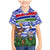 Gambia Christmas Family Matching Mermaid Dress and Hawaiian Shirt with Santa Birds Gift Boxes Forest Scene and Snowflake Pattern Design - Wonder Print Shop