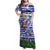 Gambia Christmas Family Matching Off Shoulder Maxi Dress and Hawaiian Shirt with Santa Birds Gift Boxes Forest Scene and Snowflake Pattern Design - Wonder Print Shop