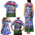 Gambia Christmas Family Matching Tank Maxi Dress and Hawaiian Shirt with Santa Birds Gift Boxes Forest Scene and Snowflake Pattern Design - Wonder Print Shop