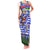 Gambia Christmas Family Matching Tank Maxi Dress and Hawaiian Shirt with Santa Birds Gift Boxes Forest Scene and Snowflake Pattern Design - Wonder Print Shop