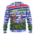 Gambia Christmas Ugly Christmas Sweater with Santa Birds Gift Boxes Forest Scene and Snowflake Pattern Design - Wonder Print Shop