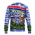 Gambia Christmas Ugly Christmas Sweater with Santa Birds Gift Boxes Forest Scene and Snowflake Pattern Design - Wonder Print Shop