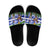Gambia Christmas Slide Sandals with Santa Birds Gift Boxes Forest Scene and Snowflake Pattern Design - Wonder Print Shop