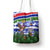 Gambia Christmas Tote Bag with Santa Birds Gift Boxes Forest Scene and Snowflake Pattern Design - Wonder Print Shop