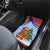 Russia Christmas Car Mats with Santa Bear Gift Box Christmas Tree and Red Snowflake - Wonder Print Shop