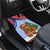Russia Christmas Car Mats with Santa Bear Gift Box Christmas Tree and Red Snowflake - Wonder Print Shop