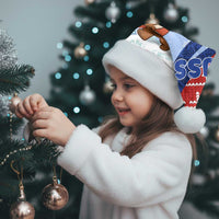 Russia Christmas Santa Hat with Santa Bear Gift Box Christmas Tree and Red Snowflake - Wonder Print Shop