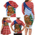 Russia Christmas Family Matching Long Sleeve Bodycon Dress and Hawaiian Shirt with Santa Bear Gift Box Christmas Tree and Red Snowflake - Wonder Print Shop