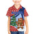 Russia Christmas Family Matching Mermaid Dress and Hawaiian Shirt with Santa Bear Gift Box Christmas Tree and Red Snowflake - Wonder Print Shop