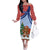 Russia Christmas Family Matching Off The Shoulder Long Sleeve Dress and Hawaiian Shirt with Santa Bear Gift Box Christmas Tree and Red Snowflake - Wonder Print Shop