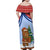 Russia Christmas Family Matching Off Shoulder Maxi Dress and Hawaiian Shirt with Santa Bear Gift Box Christmas Tree and Red Snowflake - Wonder Print Shop
