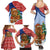 Russia Christmas Family Matching Summer Maxi Dress and Hawaiian Shirt with Santa Bear Gift Box Christmas Tree and Red Snowflake - Wonder Print Shop