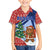 Russia Christmas Family Matching Tank Maxi Dress and Hawaiian Shirt with Santa Bear Gift Box Christmas Tree and Red Snowflake - Wonder Print Shop