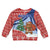 Russia Christmas Kid Ugly Christmas Sweater with Santa Bear Gift Box Christmas Tree and Red Snowflake - Wonder Print Shop