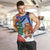 Russia Christmas Men Tank Top with Santa Bear Gift Box Christmas Tree and Red Snowflake - Wonder Print Shop