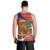 Russia Christmas Men Tank Top with Santa Bear Gift Box Christmas Tree and Red Snowflake - Wonder Print Shop