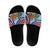 Russia Christmas Slide Sandals with Santa Bear Gift Box Christmas Tree and Red Snowflake - Wonder Print Shop
