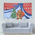 Russia Christmas Tapestry with Santa Bear Gift Box Christmas Tree and Red Snowflake - Wonder Print Shop