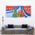 Russia Christmas Tapestry with Santa Bear Gift Box Christmas Tree and Red Snowflake - Wonder Print Shop