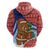 Russia Christmas Zip Hoodie with Santa Bear Gift Box Christmas Tree and Red Snowflake - Wonder Print Shop