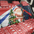 Russia Christmas Back Car Seat Cover with Dancing Santa Christmas Tree Lights and Red Snowflake - Wonder Print Shop