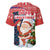 Russia Christmas Baseball Jersey with Dancing Santa Christmas Tree Lights and Red Snowflake - Wonder Print Shop
