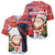 Russia Christmas Baseball Jersey with Dancing Santa Christmas Tree Lights and Red Snowflake - Wonder Print Shop
