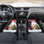 Russia Christmas Car Mats with Dancing Santa Christmas Tree Lights and Red Snowflake - Wonder Print Shop