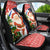 Russia Christmas Car Seat Cover with Dancing Santa Christmas Tree Lights and Red Snowflake - Wonder Print Shop