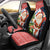 Russia Christmas Car Seat Cover with Dancing Santa Christmas Tree Lights and Red Snowflake - Wonder Print Shop
