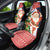 Russia Christmas Car Seat Cover with Dancing Santa Christmas Tree Lights and Red Snowflake - Wonder Print Shop