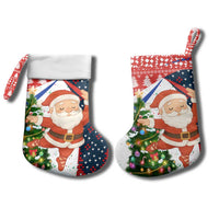 Russia Christmas Stocking with Dancing Santa Christmas Tree Lights and Red Snowflake - Wonder Print Shop