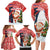 Russia Christmas Family Matching Long Sleeve Bodycon Dress and Hawaiian Shirt with Dancing Santa Christmas Tree Lights and Red Snowflake - Wonder Print Shop