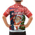 Russia Christmas Family Matching Mermaid Dress and Hawaiian Shirt with Dancing Santa Christmas Tree Lights and Red Snowflake - Wonder Print Shop