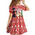 Russia Christmas Family Matching Mermaid Dress and Hawaiian Shirt with Dancing Santa Christmas Tree Lights and Red Snowflake - Wonder Print Shop