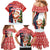 Russia Christmas Family Matching Mermaid Dress and Hawaiian Shirt with Dancing Santa Christmas Tree Lights and Red Snowflake - Wonder Print Shop